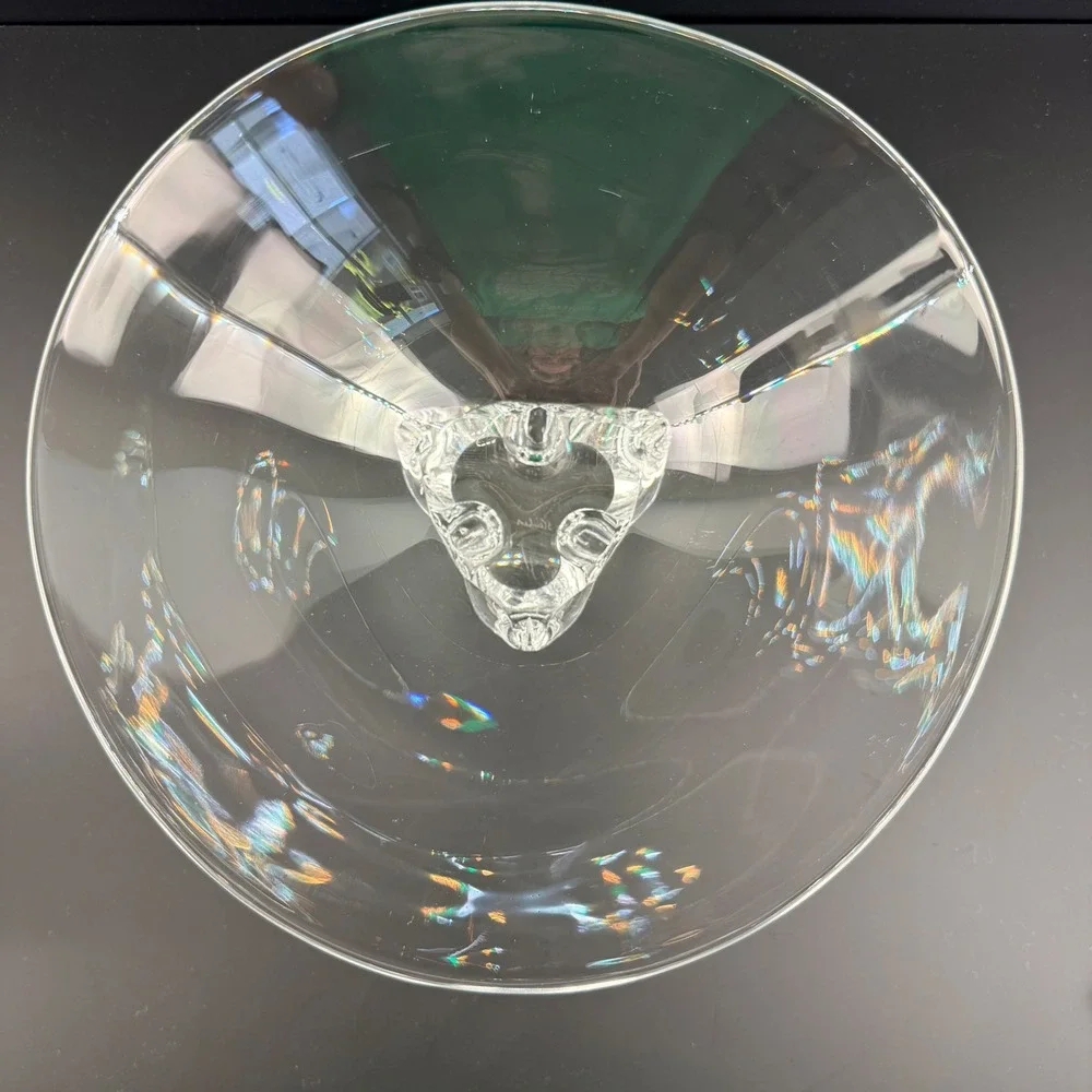 Steuben Trillium Crystal Console Bowl Donald Pollard #8089